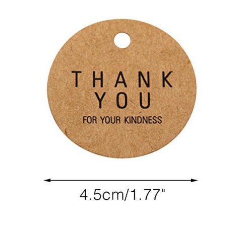 Thank You Gift Tags 100 PCS Kraft Paper Hang Tags with 30M Jute Twine for Wedding Party Favor,Mother's Day - JijaCraft