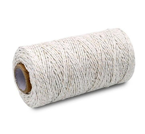 100 M/328 Feet Durable Cotton Bakers Twine String,Perfect for Tags Tie, Homemade Art, DIY Craft, Gardening Application - JijaCraft