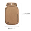 Mason Jar Shaped Tags,100PCS Mini Kraft Paper Gift Tags,Craft Card Tag,Gift Wrap Tags,Creative Blank Craft Paper Label DIY Hang Tags with 100 Feet Twine (7.5x4.5cm Brown) - JijaCraft