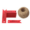 Merry Christmas Tags, 100 PCS Kraft Paper Gift Tags with 100 Feet Natural Jute Twine Perfect for DIY Arts and Crafts - JijaCraft