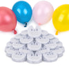 jijAcraft Transparent Balloon Clips 100PCS, Tie-Free Balloon Clips for 5-12 Inch Latex Balloons, Easy No Knot Balloon Closure Fasteners for Birthday, Wedding & Party Balloons Arch Decor Supplies