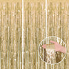 jijAcraft 3 Pack Champagne Gold Tinsel Foil Fringe Curtain, Light Gold Party Photo Backdrop for Bridal Showers Wedding Engagement Anniversary Birthday Graduation New Year¡¯s Holidays Decorations