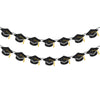 jijAcraft Black Glitter Graduation Cap Banner 2026, Pre-Strung Graduation with Tassel, Single Sided Mortarboard Garland, 2 Pack Graduation Garland for College High School Graduate Party Home Decor