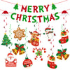 jijAcraft Merry Christmas Banner Xmas Decorations - 38Pcs Hanging Swirl Set, Christmas Decorations Indoor, Christmas Party Decor for Wall, Ceiling, Mantel, Fireplace, Home, Classroom, Office, Party - JiJaCraft.com