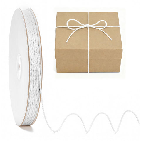 jijAcraft 328Ft Cotton String - 2MM White Butcher Cooking Bakers Twine, Food Safe Kitchen Twine, Craft String for Gift Wrapping, Macrame Decor, Gardening