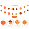 jijAcraft Fall Leaf Garland Banner – 4PCS Thanksgiving Garland, Fall Decorations with Maple Leaves Dots, Thanksgiving Party Streamers Decor for Autumn, Birthday, Home Mantel, Wedding, Classroom