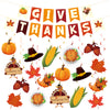 jijAcraft Thanksgiving Decorations GIVE THANKS Banner - 38Pcs Pre-Assembled Hanging Swirl, Thanksgiving Banner Indoor, Thanksgiving Party Decor for Wall, Ceiling, Mantel, Home, Classroom, Office