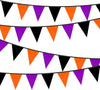 jijAcraft Orange Black Purple Halloween Pennant Banner - 39Ft Halloween Party Decoration Fabric Triangle Bunting Garland for Window, Fireplace, Table(42Pcs)