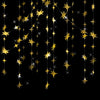 jijAcraft Glitter Gold Four-Angle Star Garland Decorations Hanging Garands Banner Backdrop, Star Party Decoration for Birthday Baby Shower Wedding Kids Room Ramadan EID Graduation Decor (39 Feet)