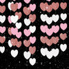 jijAcraft White Rose-Gold Pink Heart Garland Party Decor, 52 Ft Glitter Heart Streamers Garland Banner for Wedding, valentines, Bridal Shower, Engagement, Bachelorette, Home Decor, Birthday Party