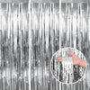 jijAcraft 3 Pack Metallic Silver Tinsel Foil Fringe Curtain, Party Photo Backdrop for New Year¡¯s Eve Weddings Disco Theme Graduation Bachelorette Birthday Baby Shower Party Gender Reveal Decorations