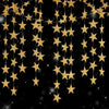 jijAcraft Glitter Gold Star Garland Decorations Hanging Garands Banner Backdrop, 2.7 inch Star Party Decoration for Birthday Baby Shower Wedding Kids Room Ramadan EID Graduation Decor (52 Feet)
