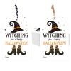 jijAcraft Halloween Tags with String - 50Pcs Witch Goodie Bags Tag, 3.3x2.1Inch Witching You A Happy Halloween Name Labels Tags for Candy Bags, Gift Wrapping, DIY Crafts, Trick or Treat - JiJaCraft.com