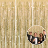 jijAcraft 3 Pack Champagne Gold Tinsel Foil Fringe Curtain, Light Gold Party Photo Backdrop for Bridal Showers Wedding Engagement Anniversary Birthday Graduation New Year¡¯s Holidays Decorations