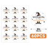 jijAcraft 60Pcs Halloween Stickers - 2Inch Round Witching You a Happy Halloween Trick or Treat Name Labels Stickers for Envelopes, Goodie Bags, Gift Wrapping