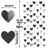 jijAcraft Black and White Bachelorette Party Decorations, Heart Garland Black and Silver Birthday Decorations, Heart Streamers Decor for Anniversary, Wedding, Graduation, Engagement, Boy Birthday - JiJaCraft.com