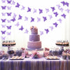 jijAcraft Butterfly Hanging Garland 3D Purple Paper Butterfly Hanging Garlands, 4 Packs Butterfly Birthday Decorations Butterfly for Baby Shower Home Decor Wedding Purple Party Decorations (39ft)