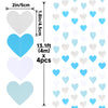 jijAcraft Heart Garland Blue Bachelorette Party Decorations – 52FT Light Blue and Silver Streamers, Baby Boy Shower Garland for Party Decor, Bridal Shower, Birthday, Engagement, Wedding Decor - JiJaCraft.com