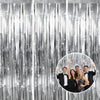 jijAcraft 3 Pack Metallic Silver Tinsel Foil Fringe Curtain, Party Photo Backdrop for New Year¡¯s Eve Weddings Disco Theme Graduation Bachelorette Birthday Baby Shower Party Gender Reveal Decorations