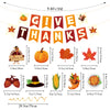 jijAcraft Thanksgiving Decorations GIVE THANKS Banner - 38Pcs Pre-Assembled Hanging Swirl, Thanksgiving Banner Indoor, Thanksgiving Party Decor for Wall, Ceiling, Mantel, Home, Classroom, Office