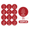 jijAcraft 120Pcs Christmas Gift Stickers - Red Merry Christmas Stickers, 2Inch Happy Holiday Envelope Seals for Gift Wrapping, Cookie Bags, Xmas Party Supplies, Small Business Packaging