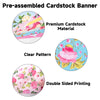 jijAcraft 4 Pack Spring Floral Bunting Banners - Pre-strung Daffodil Flower Triangle Pennant Banner, Daffodil Spring Party Decorations for Easter Spring Birthday Garden Party Home Classroom Decor