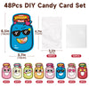 jijAcraft 48Pcs Valentines Day Cards for Kids - Happy Valentine's Day Crads Bulk with 50Pcs Treat Bags, DIY Candy Bag Exchange Gift for Classroom Party Favors, Boys Girls Toddler(Candy Not Included)