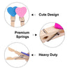jijAcraft Clothespins with String - 50Pcs Mini Wooden Clothes Pins with Heart, 10Colors Heart Clips, 1.4Inch Small Photo Craft Clip for Baby Shower, Wedding, Birthday