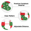jijAcraft Christmas Banners 4 Pack – Christmas Decorations with Santa, Snowman, Reindeer & Tree Designs, Pre-Assembled Hanging Bunting Garland for Christmas Party, School, Office, Fireplace