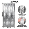 jijAcraft 3 Pack Metallic Silver Tinsel Foil Fringe Curtain, Party Photo Backdrop for New Year¡¯s Eve Weddings Disco Theme Graduation Bachelorette Birthday Baby Shower Party Gender Reveal Decorations