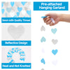 jijAcraft Heart Garland Blue Bachelorette Party Decorations – 52FT Light Blue and Silver Streamers, Baby Boy Shower Garland for Party Decor, Bridal Shower, Birthday, Engagement, Wedding Decor - JiJaCraft.com