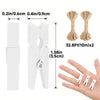 jijAcraft Mini Clothespins with String - 100Pcs White Wooden Clothes Pins, Small Photo Hanging Clips, Craft Clips for Picture, Cocktails Decor, Baby Shower, Wedding