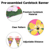 jijAcraft 4 Pack Hawaiian Bunting Banners - Pre-strung Tropical Flowers Triangle Pennant Banner with Flamingo, Floral Luau Party Decor for Hawaiian Tropical Pool Summer Tiki Beach Photo Backdrop Party