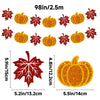 jijAcraft Thanksgiving Pumpkin Banner – 2pcs Pumpkin and Maple Leaf Banner, Pre-Strung Fall Garland for Thanksgiving Party Supplies, Fireplace, Wall, Table, Classroom, Mantel Decor