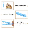 jijAcraft 50Pcs Baby Blue Clothespins - 2.9Inch Large Clothes Pins with Twine, Photo Display Hanging Clips, Wooden Craft Clips for Birthday, Baby Shower, Wedding