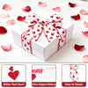 jijAcraft Valentine Heart Ribbon Wired Edge - 1-1/2 Inch x 11 Yards Fabric Red Ribbon with Glitter Heart, Happy Valentines Day Ribbons for Gift Wrapping, Party Favors, Bouquet