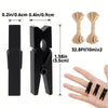 jijAcraft Mini Clothespins with String - 100Pcs Black Wooden Clothes Pins, Small Photo Hanging Clips, Craft Clips for Picture, Cocktails Decor, Baby Shower, Wedding