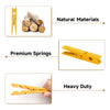 jijAcraft 50Pcs Yellow Clothespins - 2.9Inch Large Clothes Pins with Twine, Photo Display Hanging Clips, Wooden Craft Clips for Fall Party, Birthday, Baby Shower, Wedding