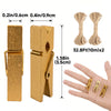 jijAcraft Mini Clothespins with String - 100Pcs Gold Wooden Clothes Pins, Small Photo Hanging Clips, Craft Clips for Picture, Cocktails Decor, Baby Shower, Wedding