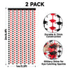 jijAcraft 2 Pack Red Black Graduation Cap Tinsel Foil Fringe Curtain, Graduation Party Decorations with String, Red Black Congrats Grad Streamers for Graduation Photo Booth Class of 2026 School Decor