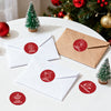 jijAcraft 120Pcs Christmas Gift Stickers - Red Merry Christmas Stickers, 2Inch Happy Holiday Envelope Seals for Gift Wrapping, Cookie Bags, Xmas Party Supplies, Small Business Packaging