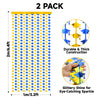 jijAcraft 2 Pack Blue Gold Graduation Cap Tinsel Foil Fringe Curtain, Graduation Party Decorations with String, Congrats Grad Streamers for Graduation Photo Booth Class of 2026 Prom School Home Decor