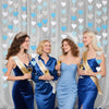 jijAcraft Heart Garland Blue Bachelorette Party Decorations – 52FT Light Blue and Silver Streamers, Baby Boy Shower Garland for Party Decor, Bridal Shower, Birthday, Engagement, Wedding Decor - JiJaCraft.com
