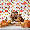 jijAcraft Fall Leaf Garland Banner – 4PCS Thanksgiving Garland, Fall Decorations with Maple Leaves Dots, Thanksgiving Party Streamers Decor for Autumn, Birthday, Home Mantel, Wedding, Classroom