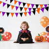 jijAcraft Orange Black Purple Halloween Pennant Banner - 39Ft Halloween Party Decoration Fabric Triangle Bunting Garland for Window, Fireplace, Table(42Pcs)