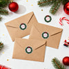 jijAcraft 120Pcs Christmas Stickers – 2 Inch Round Merry Christmas Gift Stickers, Waterproof Self Adhesive Wreath Holiday Labels for Gift Wrapping, Party Favors, Dessert Packaging, Small Business