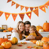 jijAcraft Pumpkin Pie Banner Thanksgiving Decoration – 2PCS Pre-Strung Pumpkin Pie Garland, Thanksgiving Party Banner for Fall Party Table Decor, Home Mantel Fireplace Decorations
