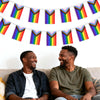 jijAcraft Progress Pride Flag Banner Decorations, LGBTQ+ Flags Garland, Pre-Strung Gay Pride Bunting with Rainbow, Gay Bunting for Pride Month Party, Home, School  Community Event Decor 38 Flags