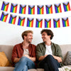 jijAcraft Progress Pride Flag Banner Decorations, LGBTQ+ Flags Garland, Pre-Strung Gay Pride Bunting with Rainbow, Gay Bunting for Pride Month Party, Home, School  Community Event Decor 38 Flags