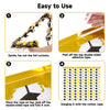 jijAcraft 2 Pack Black Gold Graduation Cap Tinsel Foil Fringe Curtain, Graduation Party Decorations with String, Graduation Photo Booth Background for Class of 2026 Prom School Home Celebration Decor